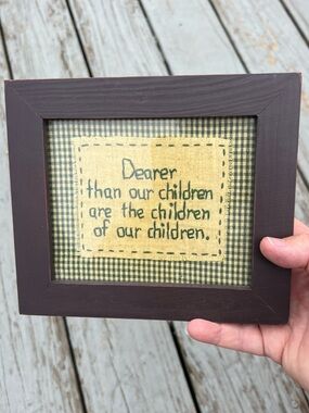 Brown Framed Sentimental Quote Wall Decor